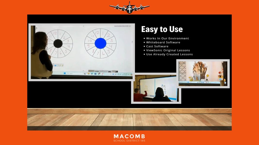 Katie Hoge, District Technology Director, met with the Macomb Board of Education to discuss the implementation of the Vi…