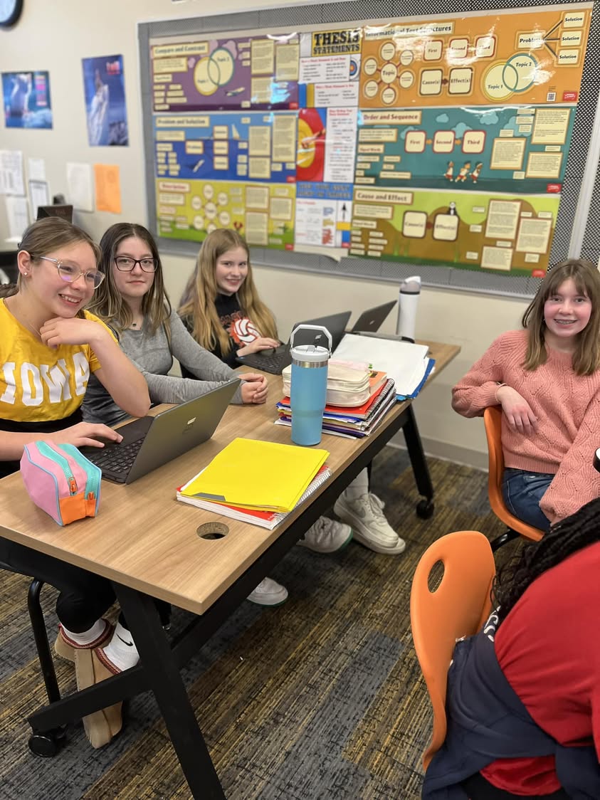 8th grade ELA completed peer reviews of their research essays #MAC185