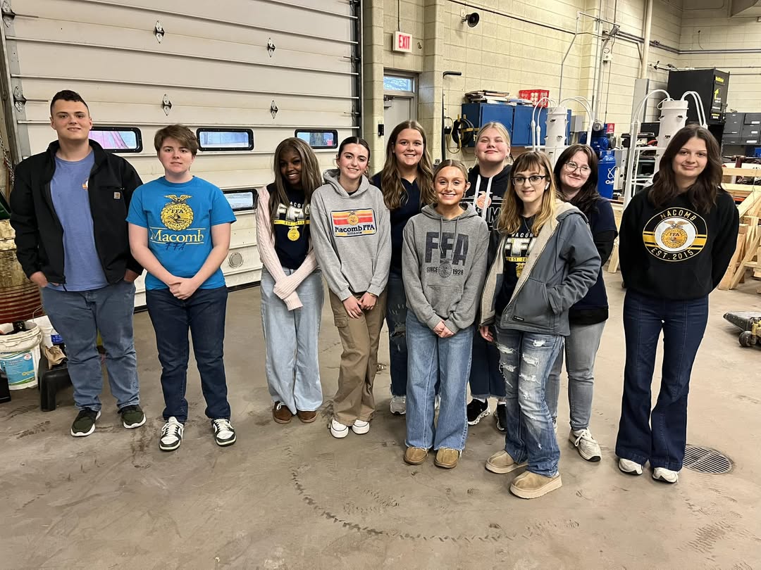 10 Macomb FFA members finished off our very busy week with the Section 11 Vet Science contest! The team placed 7th overa…