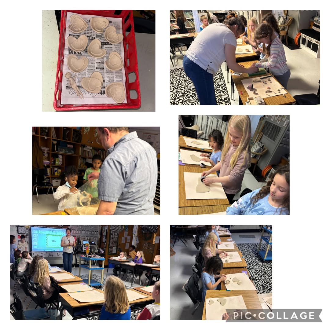Thank you to Ian and Natalie Shelly for visiting Mrs. Coupland’s class and helping students make beautiful clay heart di…