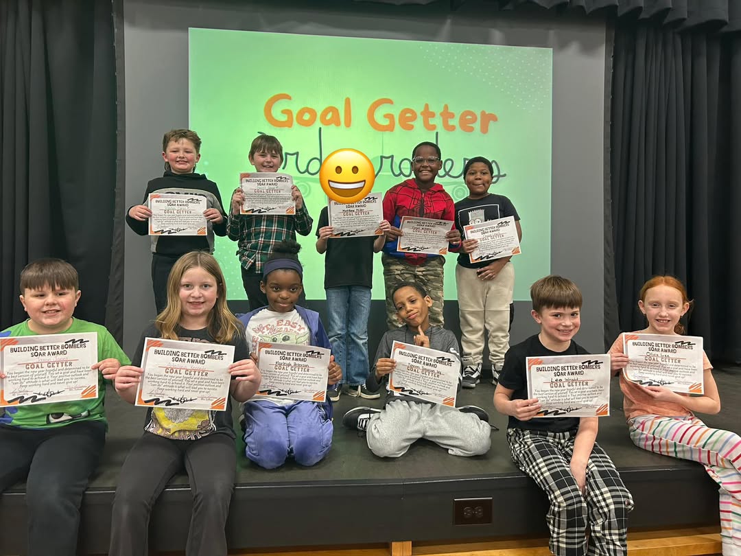 The third grade GOAL GETTERS for the month of January! Congratulations!! We are so proud of you!! #3rdgrade #edisonbombe…