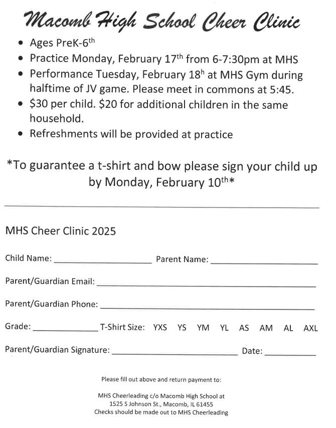 Learn some cheers with the MHS Cheerleaders!