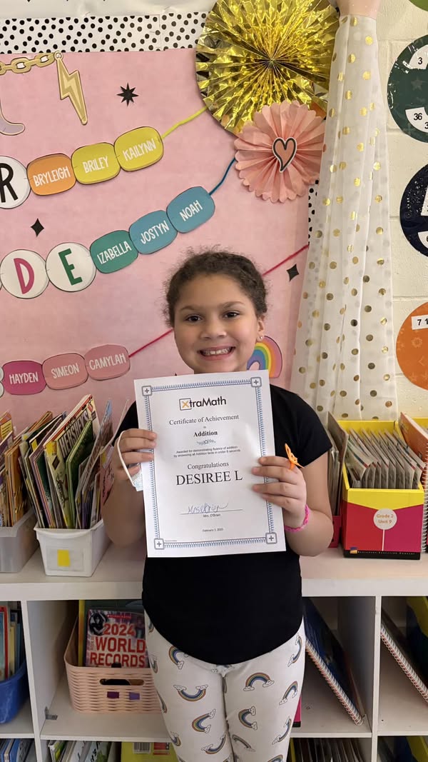 Desiree knows her addition facts! Congrats! #MAC185