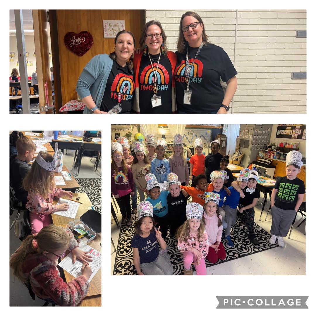 2nd graders at Lincoln are celebrating “TWO”sday today since tomorrow’s date is 2-22-25!!! #MAC185