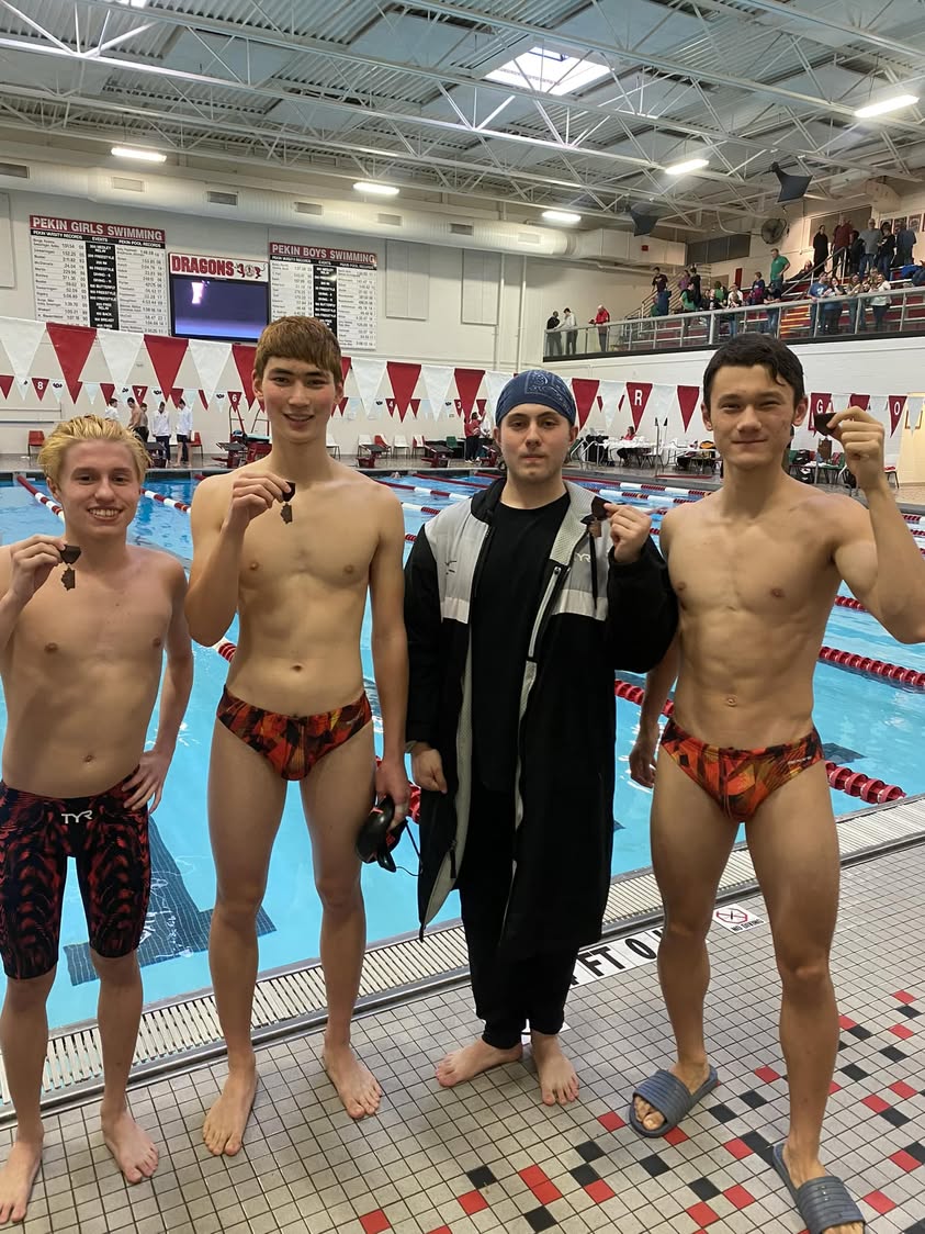 Bomber Boys Swim season comes to an end. 8th place team finish at Sectionals. We placed 6th in the 200 Medley Relay. #On…