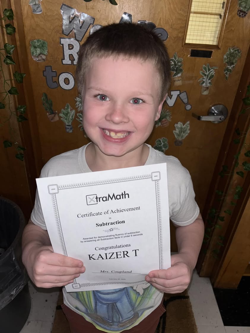 Kaizer has mastered subtraction facts in the Xtra Math program! #MAC185