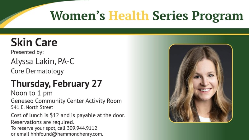Unlock Radiant Skin at Hammond-Henry’s Women’s Health Series with Alyssa Lakin