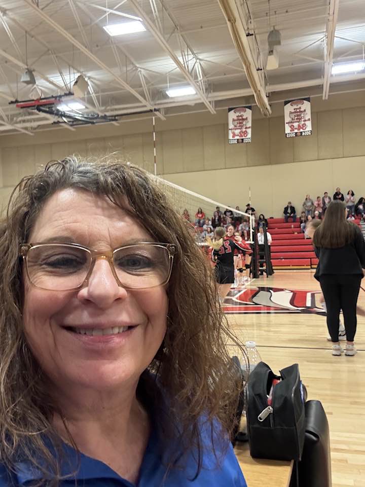 Lucky to be serving again as a Coordinator of Officials at IESA 7-2A state volleyball in Brimfield .