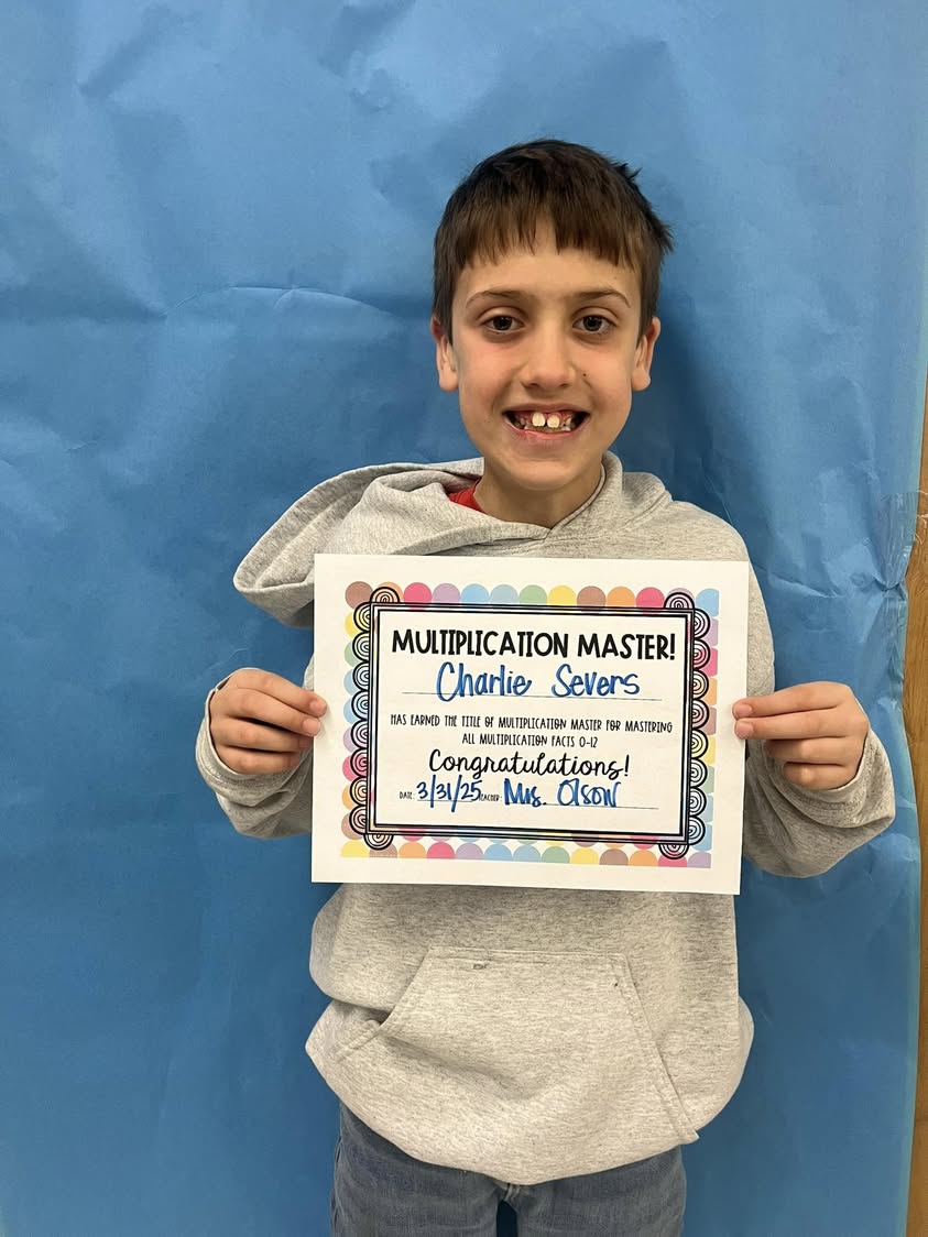 Mrs. Olson’s students, Graham and Charlie, are multiplication masters! They have mastered all of their multiplication fa…