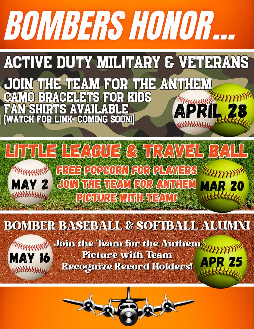 This Thursday, March 20 at 4:30pm, will be Little League and Travel Ball Day for Bomber Softball!! Little Leaguers- come…