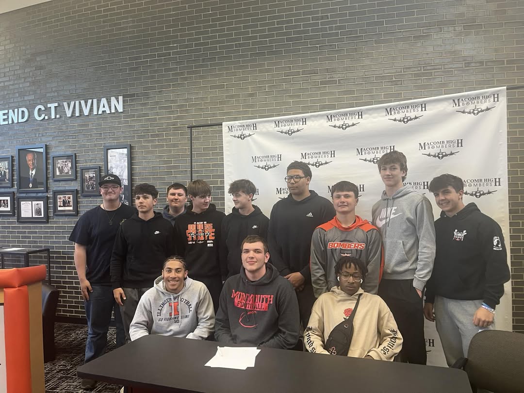 Congratulations Alex Brown. He signed today to play football at Monmouth College! #OnceABomberAlwaysABomber