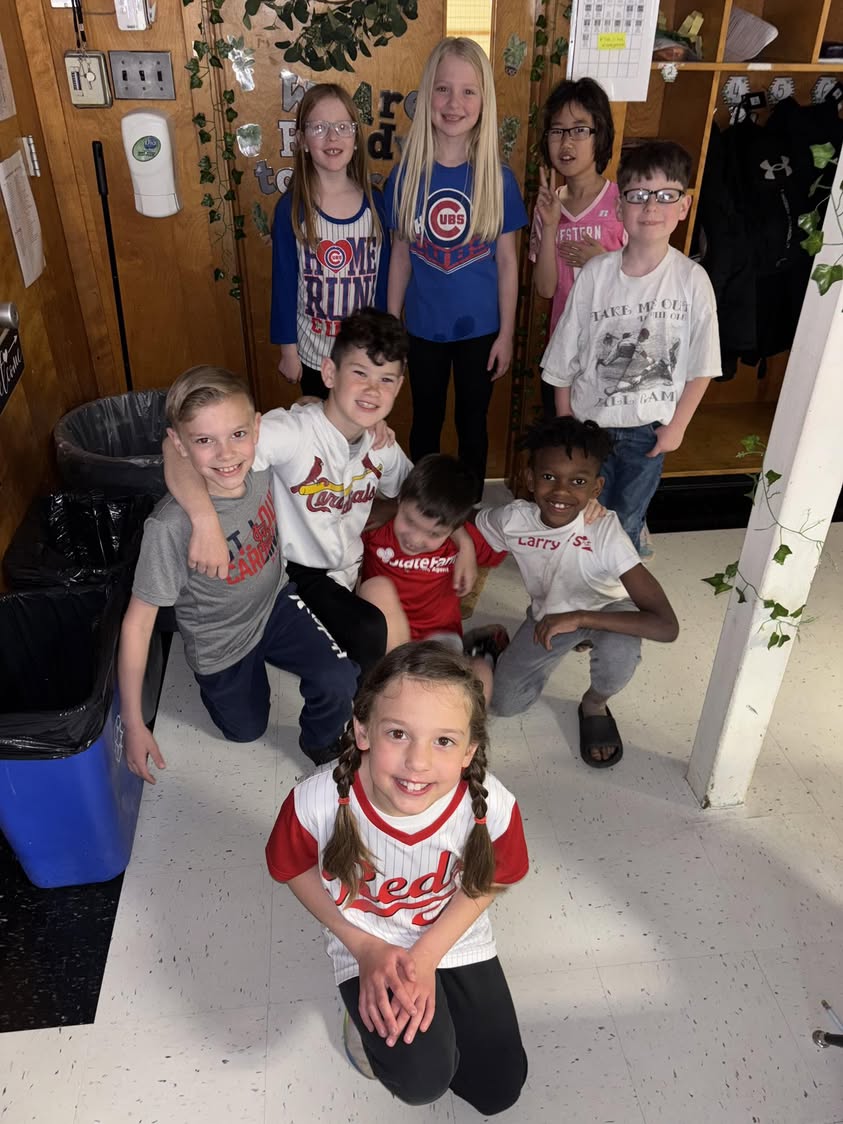 Lincoln students wore baseball attire today to celebrate the opening of baseball season! #MAC185