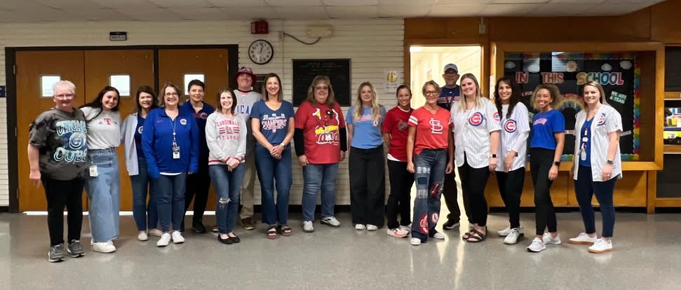 Lincoln School faculty and staff are ready for baseball! #MAC185