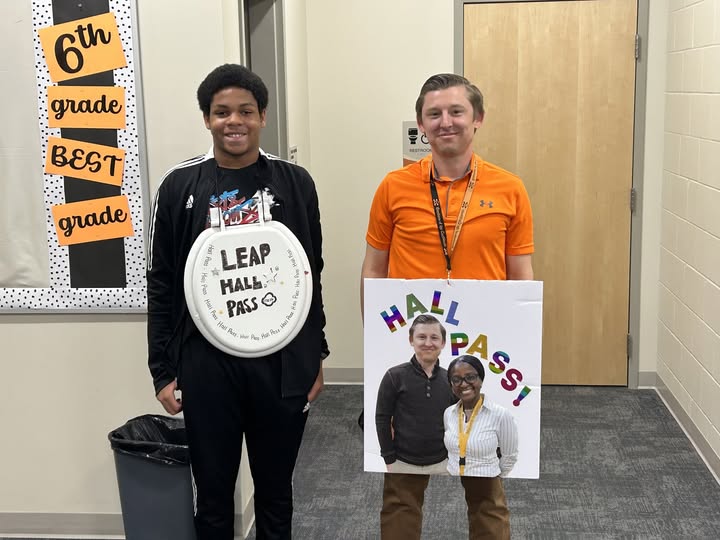 Additional MMS Hall Pass Challenge Photographs- Can you tell which one received most creative? Hint… Mr. Burton is hol…