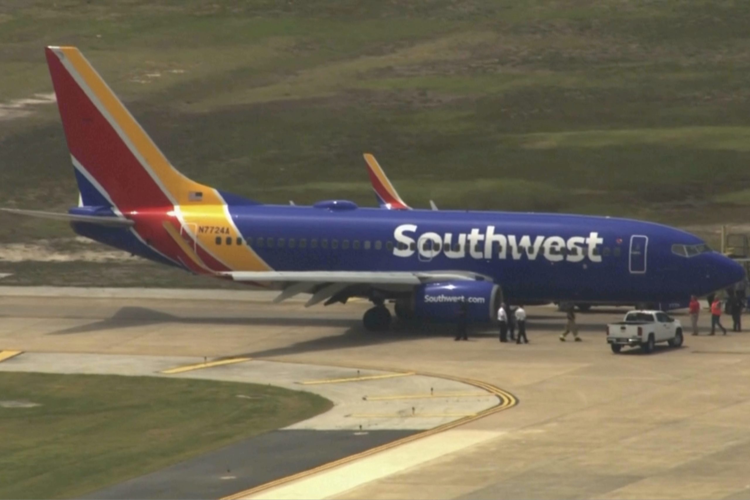 Passengers on Southwest flight evacuated after engine fire forces plane’s return