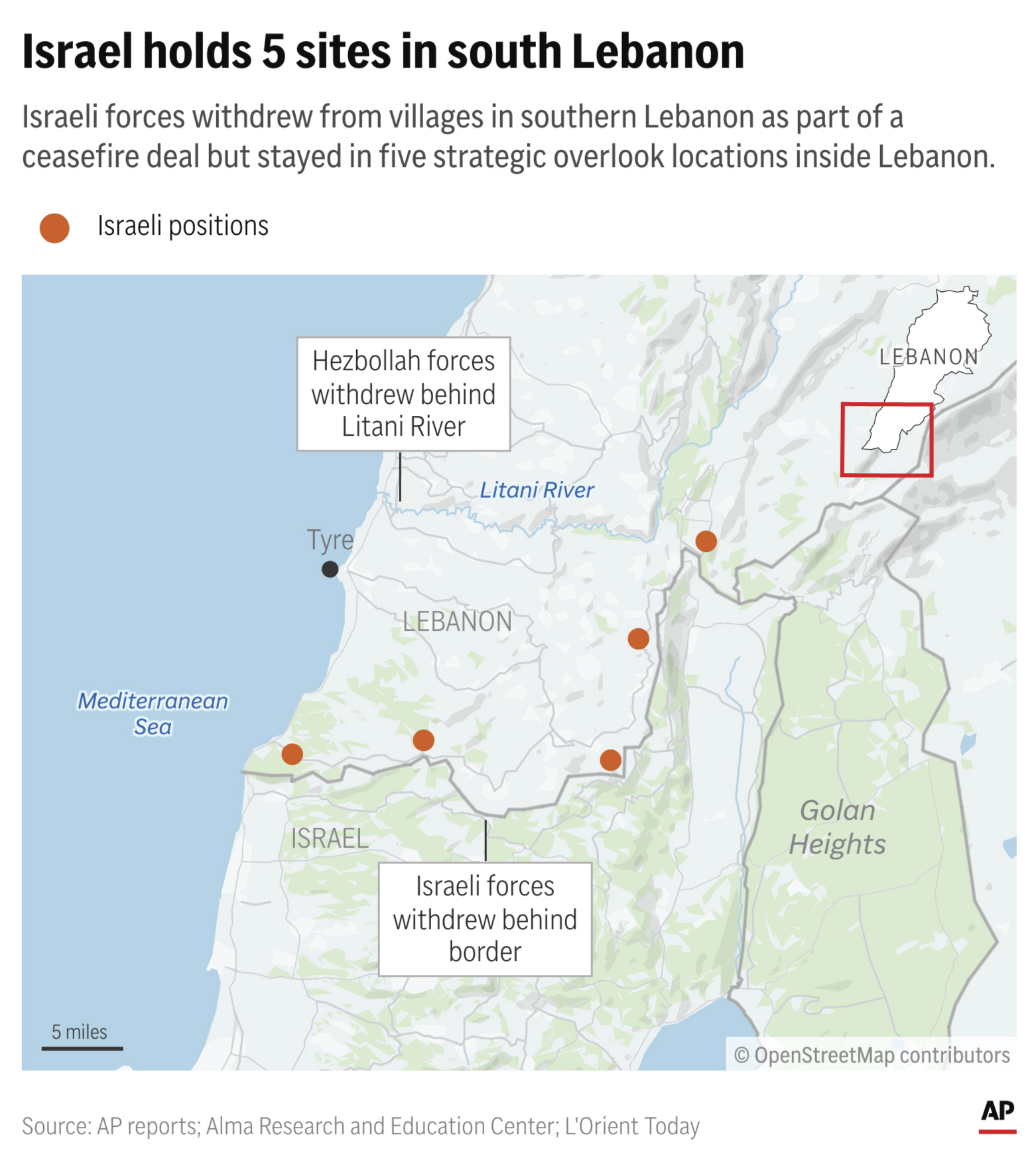 Hezbollah says it won’t hand over weapons while Israeli troops remain in southern Lebanon