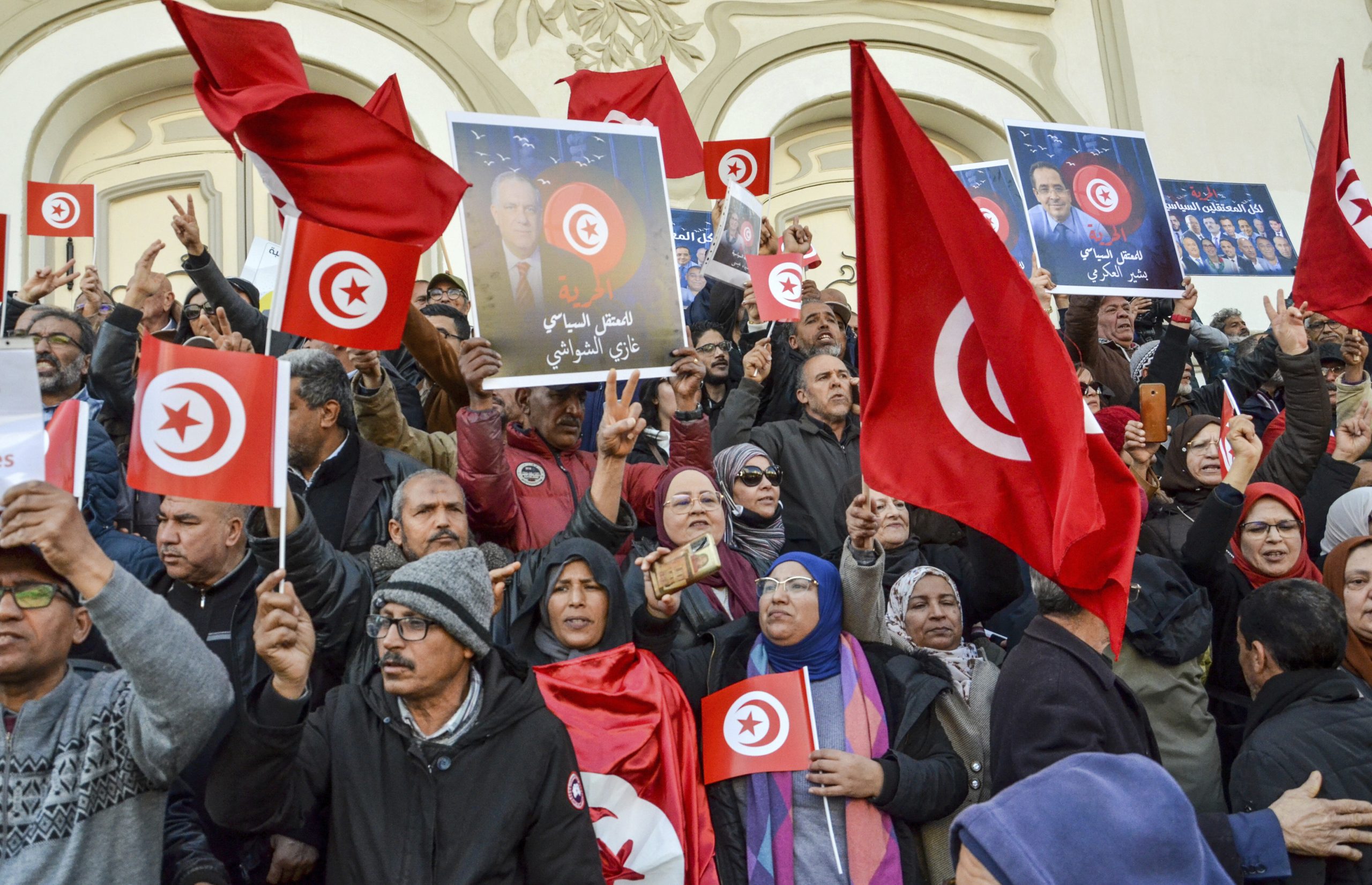 Tunisian opposition figures sentenced to up to 66 years in prison