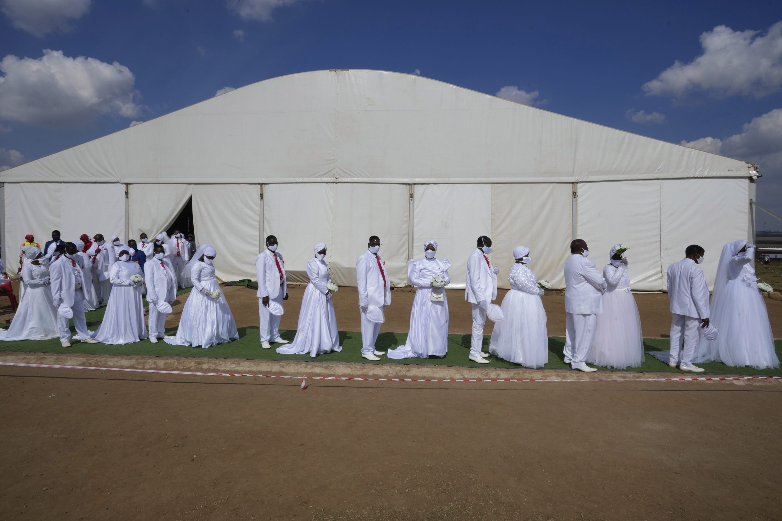A Pentecostal church in South Africa holds mass Easter weddings for 3,000 people, some polygamous