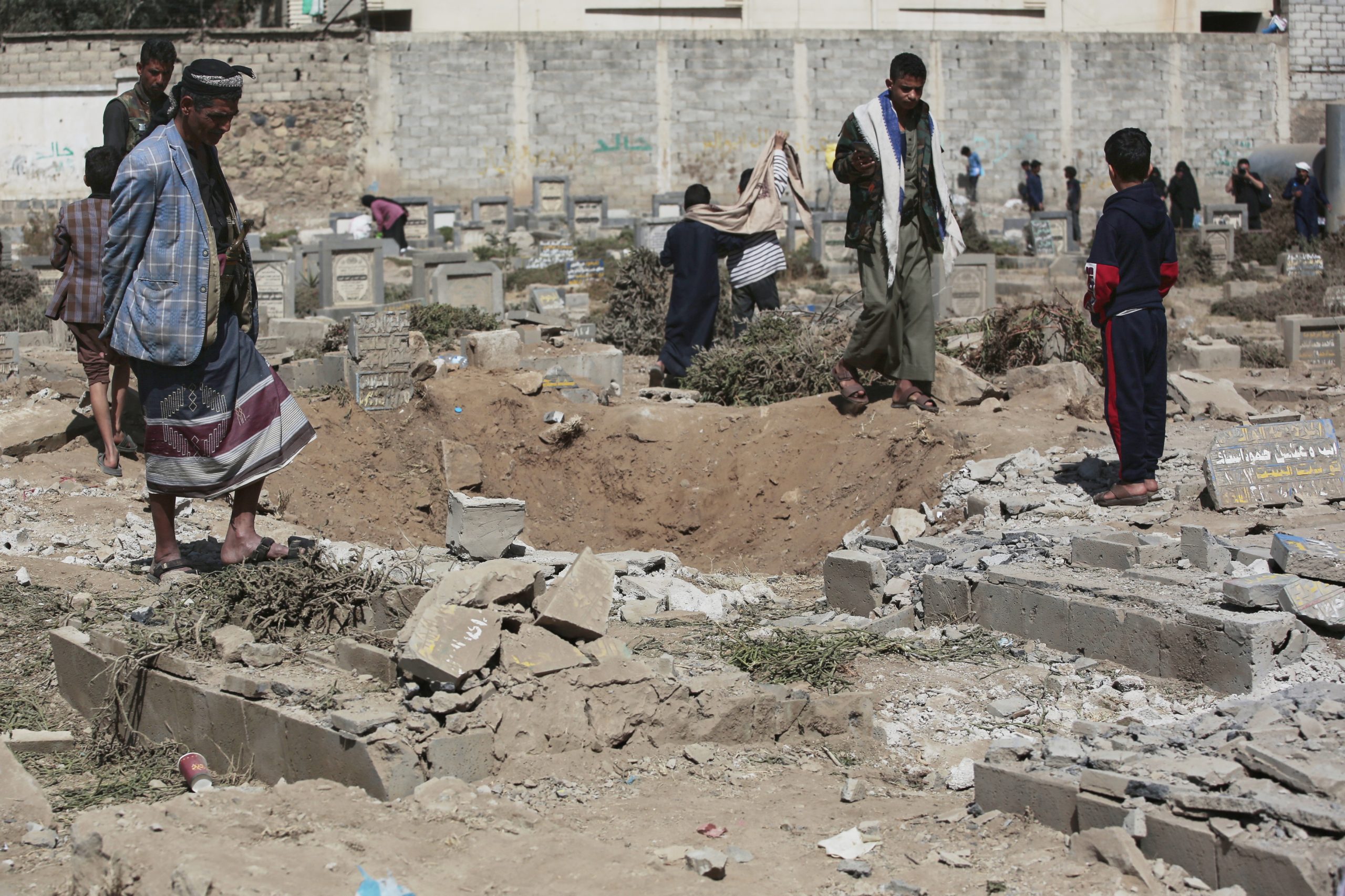 US airstrikes killed 12 people in Yemen’s capital, the Houthi rebels say