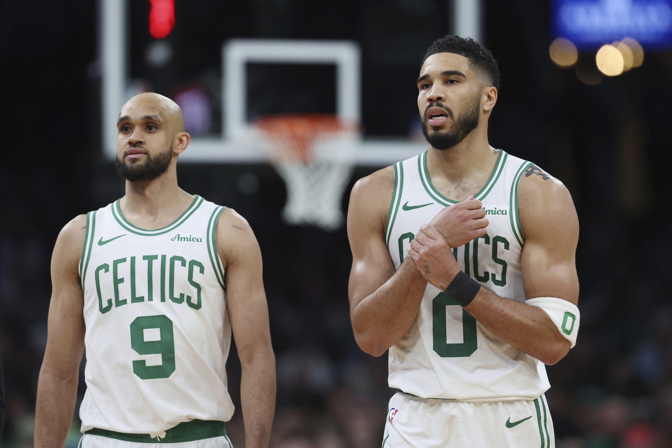 Celtics’ Jayson Tatum misses 1st career playoff game, sitting out Game 2 vs. Magic with wrist injury