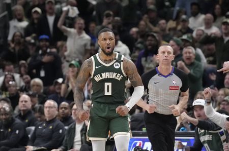 Bucks star G Damian Lillard injures left leg in loss to Pacers