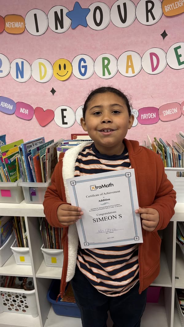 Way to go, Simeon! He mastered subtraction facts in 12 seconds. #MAC185