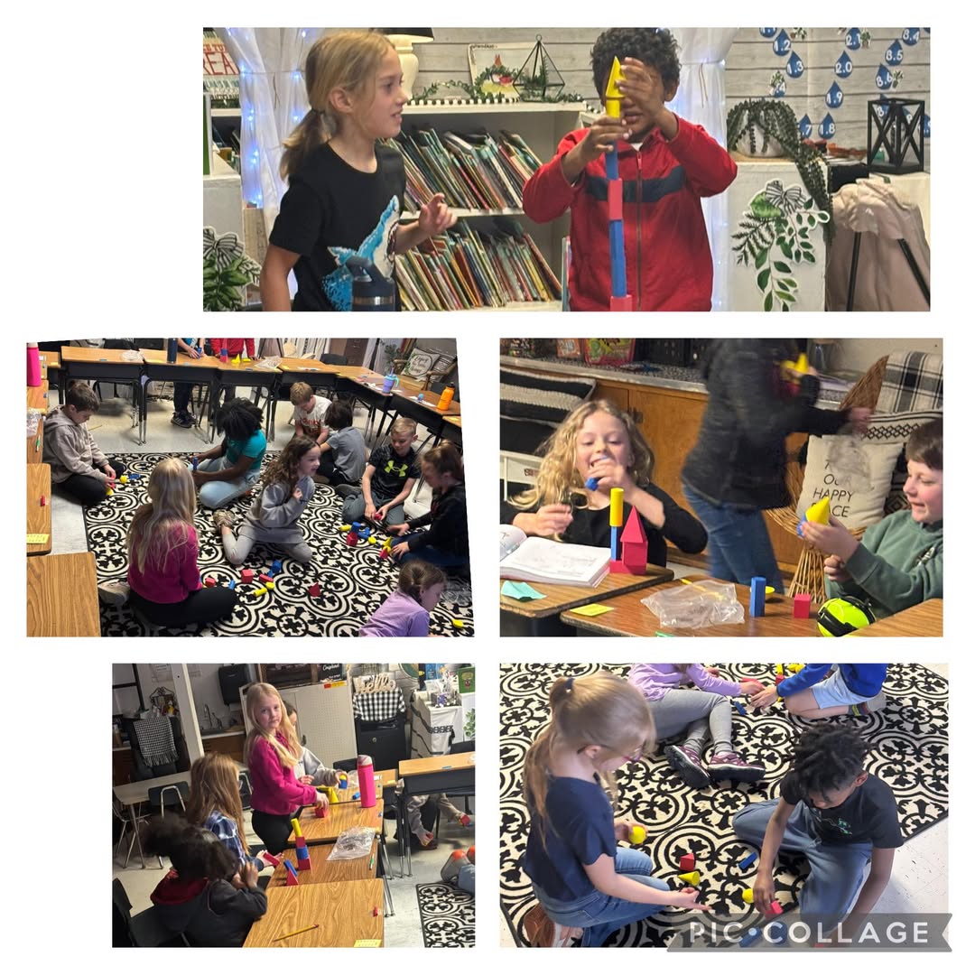 Mrs. Coupland’s class is enjoying exploring solid shapes during math time! #MAC185