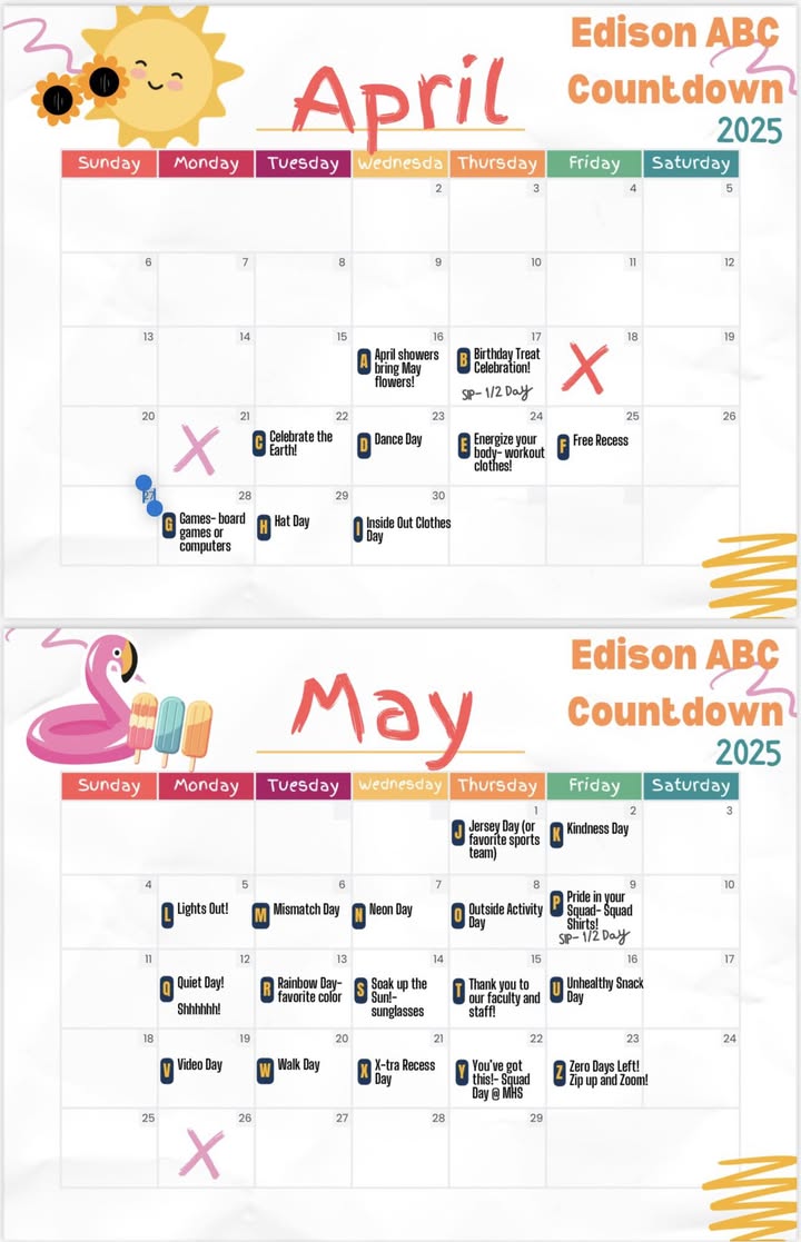 Edison ABC Countdown 2024-2025 School Year!!