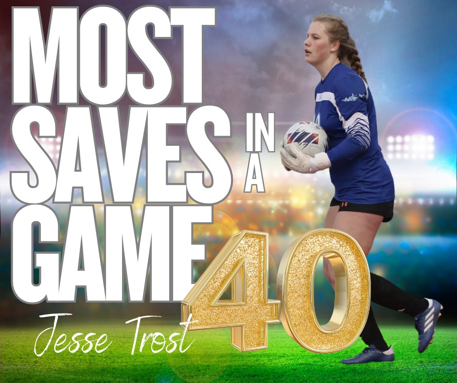 Congratulations, Jesse Trost, on setting a new MHS Girls Soccer record with Most Saves in a Game- 40!!  Thats incredibl…