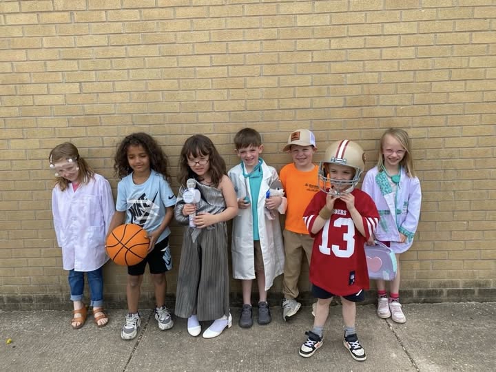 Some of Mrs. Burnham’s students dressed up as their possible future career. #MAC185