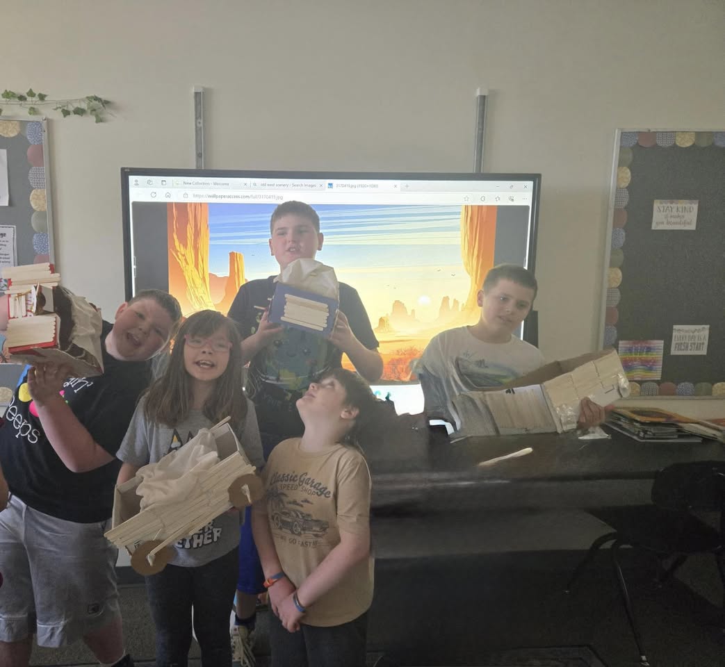 Mrs. Kriegers class is learning about the Gold Rush in Social Studies. The students enjoyed creating their own covere…