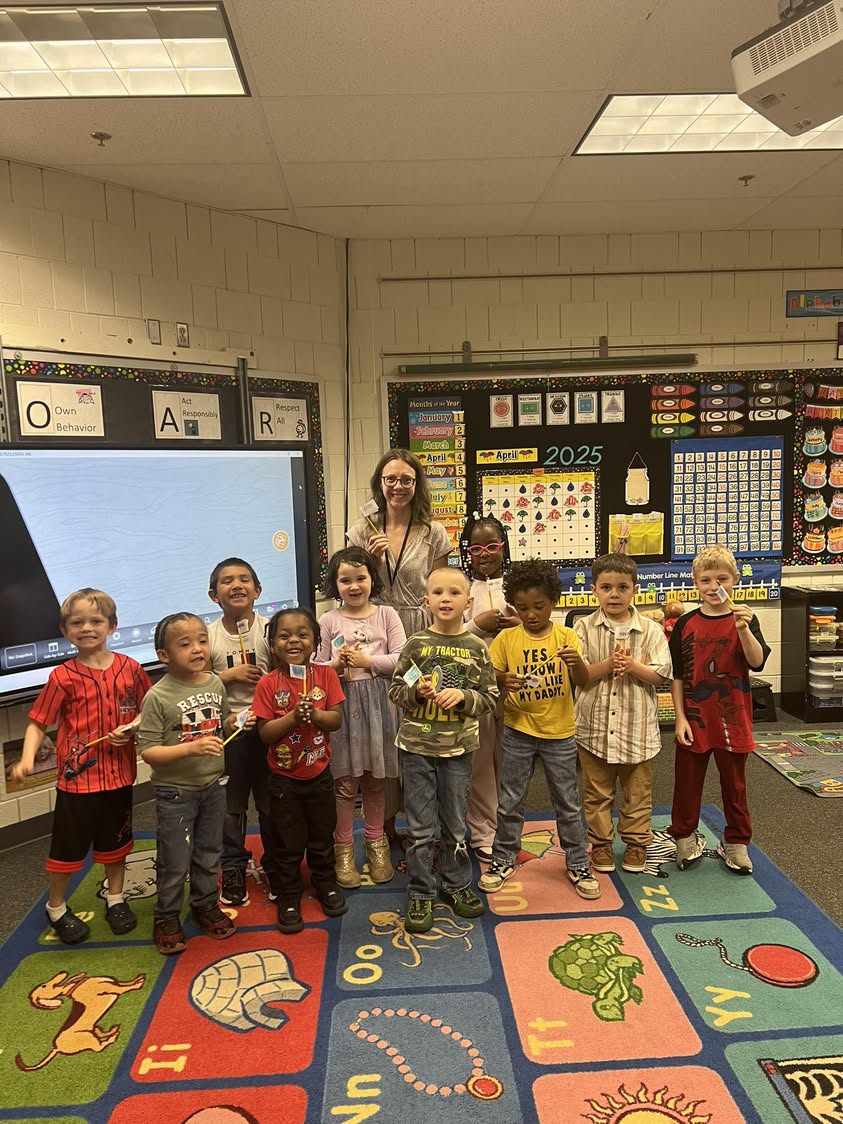 Dr. Colley from Professional Eye Care Center visited Mrs. Protsman’s class. They had a fun time making their own optical…