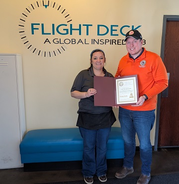 Rep. Fritts Honors Flight Deck for April Local Business Highlight
