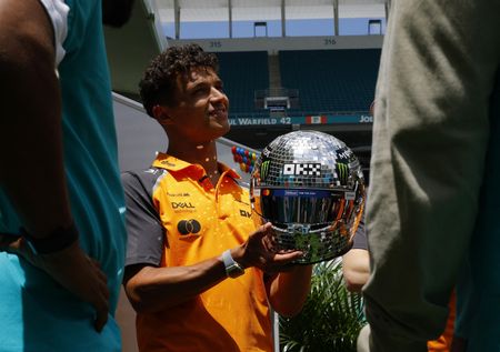 Motor racing-Norris says no worries, but he needs to get a move on