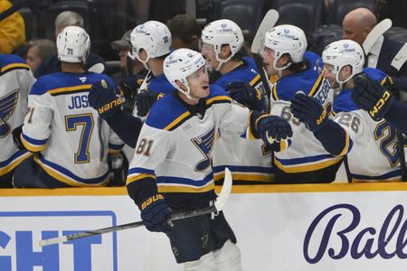 Blues’ F Dylan Holloway has surgery; D Torey Krug might not return