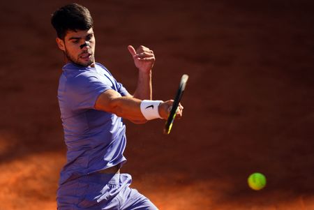 Tennis-Alcaraz marches into first Italian Open final