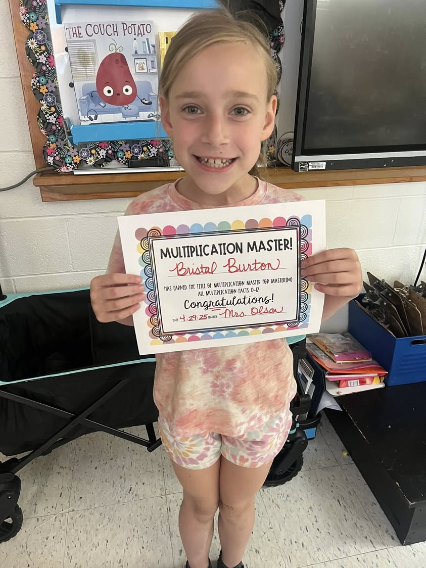Mrs. Olson’s students, Bristal and Huxton are multiplication masters! They have mastered all of their multiplication fac…
