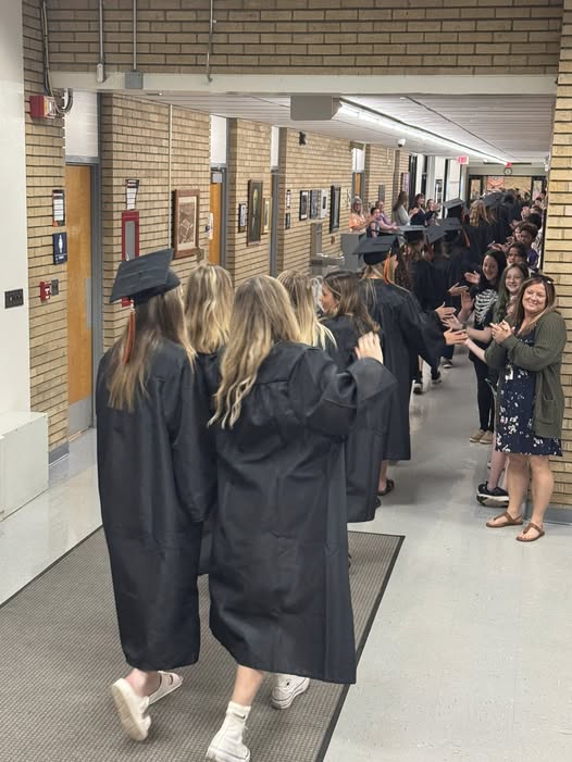 The Seniors walk the halls of Edison for the last time. We are so PROUD of you all!!  #edison #MAC185 #seniorwalk