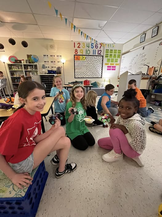 Mrs. Johnson’s class is enjoying a class reward with Monster Jam and popcorn! Way to CRUSH expectations, 4Jo!💥 #4thgrad…