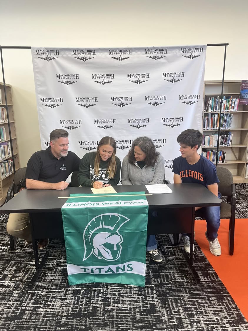 Congratulations Bomber Swimmer Liberty Hamer! She will continue her career in swimming at Illinois Wesleyan University….