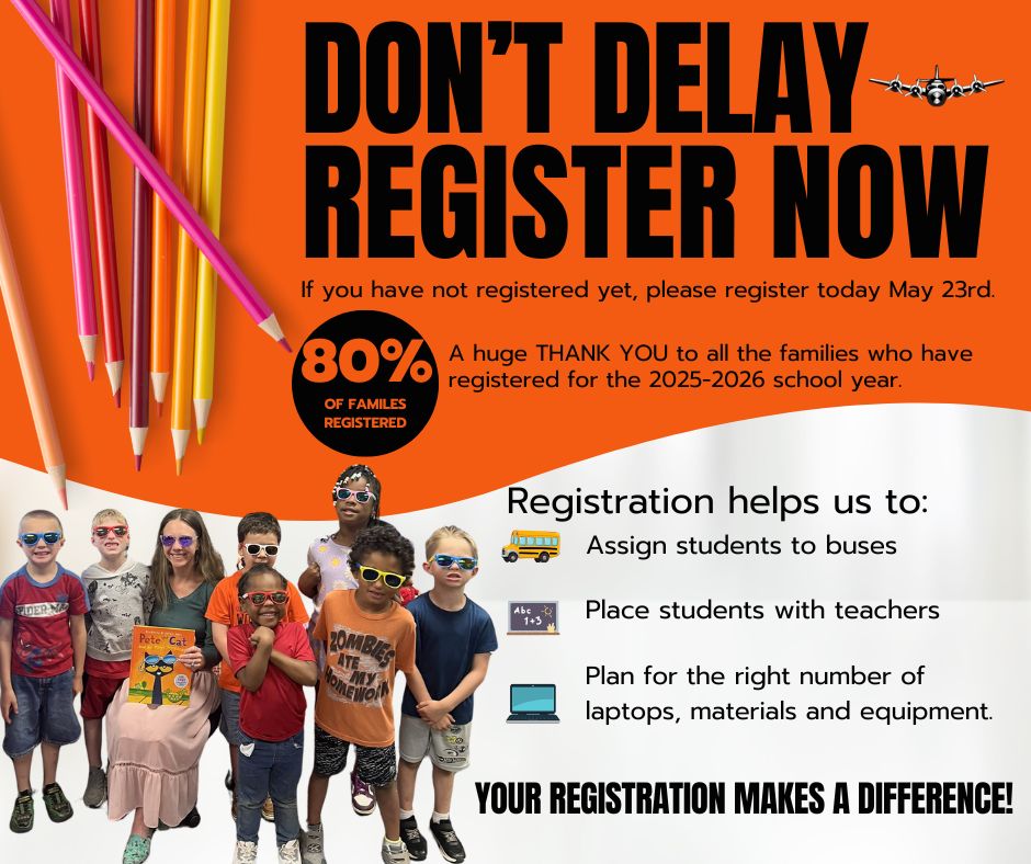 Please help us prepare for the 2025-2026 school year by completing your childs school registration today, May 23rd! To…