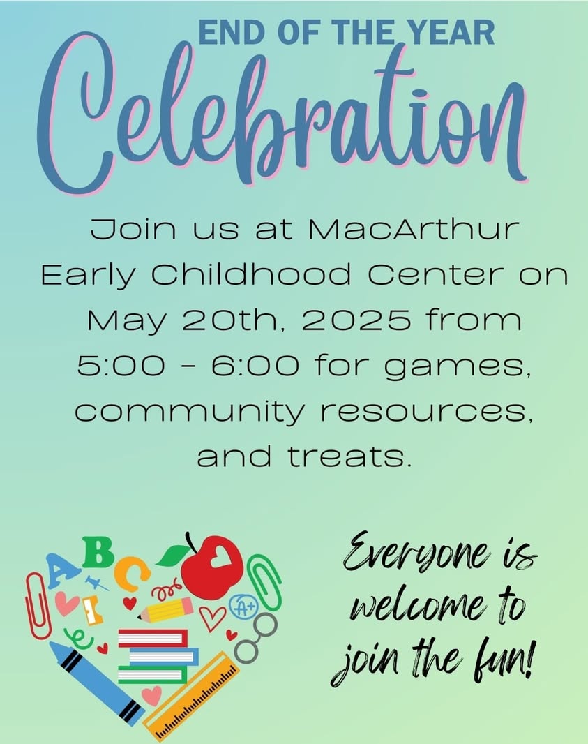 We cant wait to see everyone tomorrow evening at MacArthur!