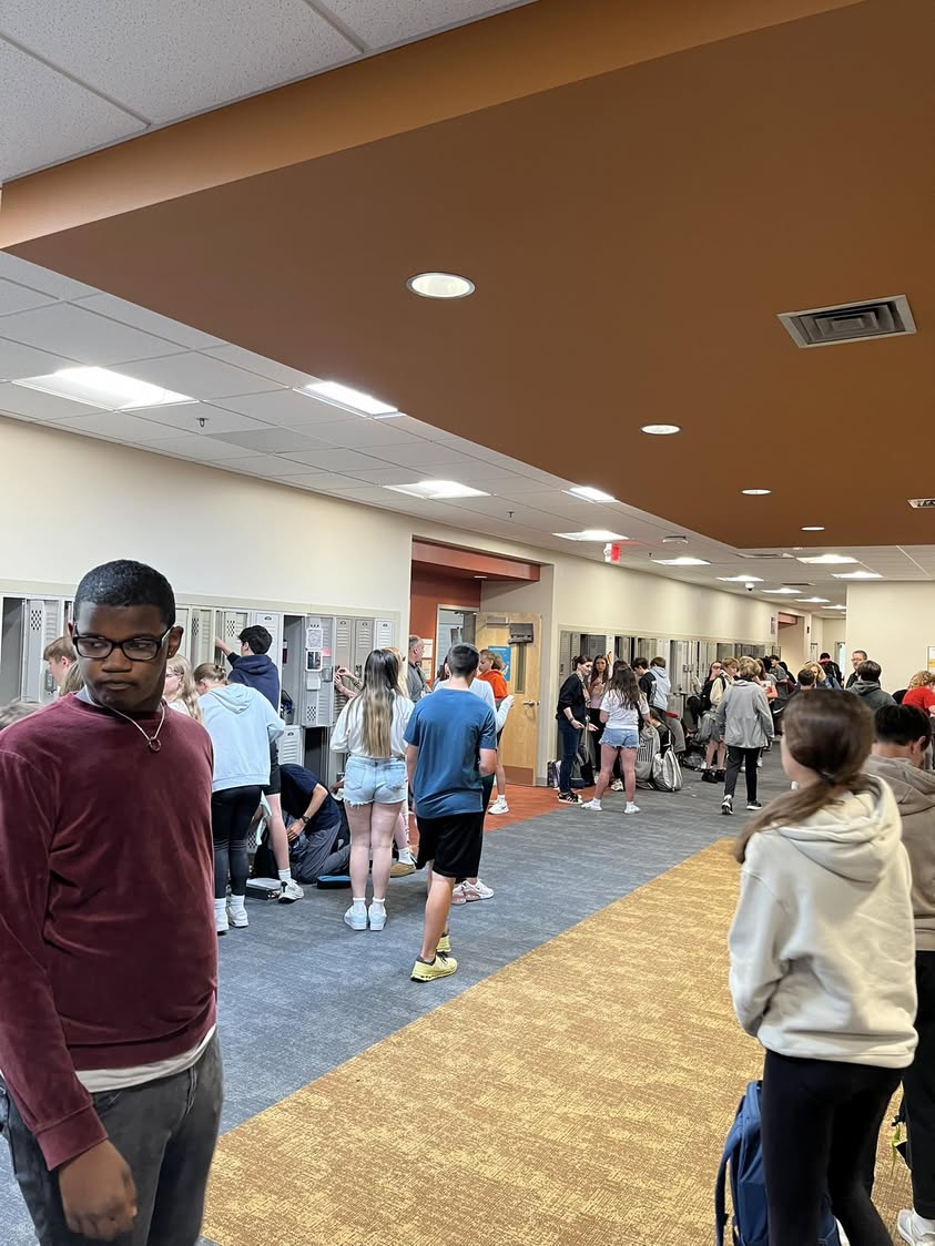 8th grade is getting one step closer to promotion with locker clean out chaos! #MAC185