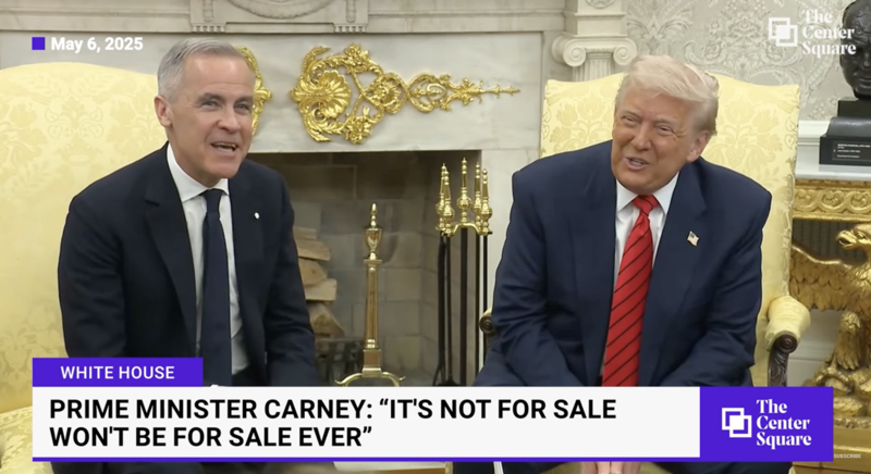 WATCH: Trump touts benefits of statehood, Carney says Canada not for sale