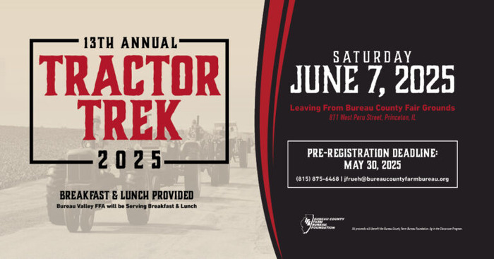 Join the 13th Annual Tractor Trek for Agricultural Education Support on June 7, 2025
