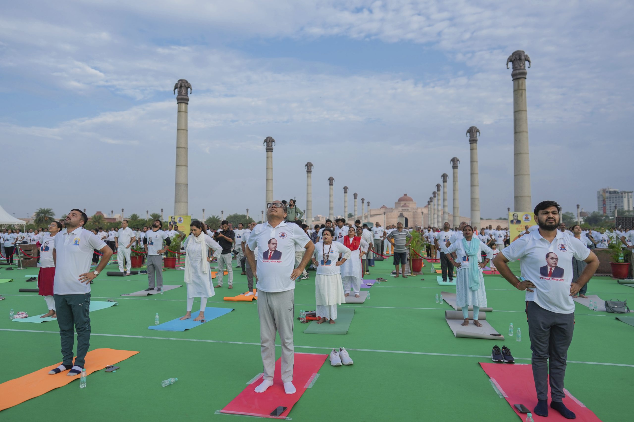 Indians stretch, breathe and balance to mark International Day of Yoga
