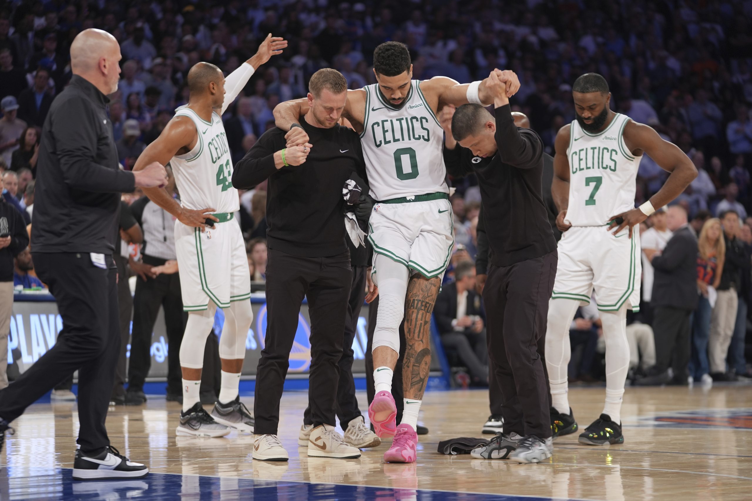 Celtics’ Brad Stevens says Jayson Tatum progressing well, but won’t return until ‘fully ready’