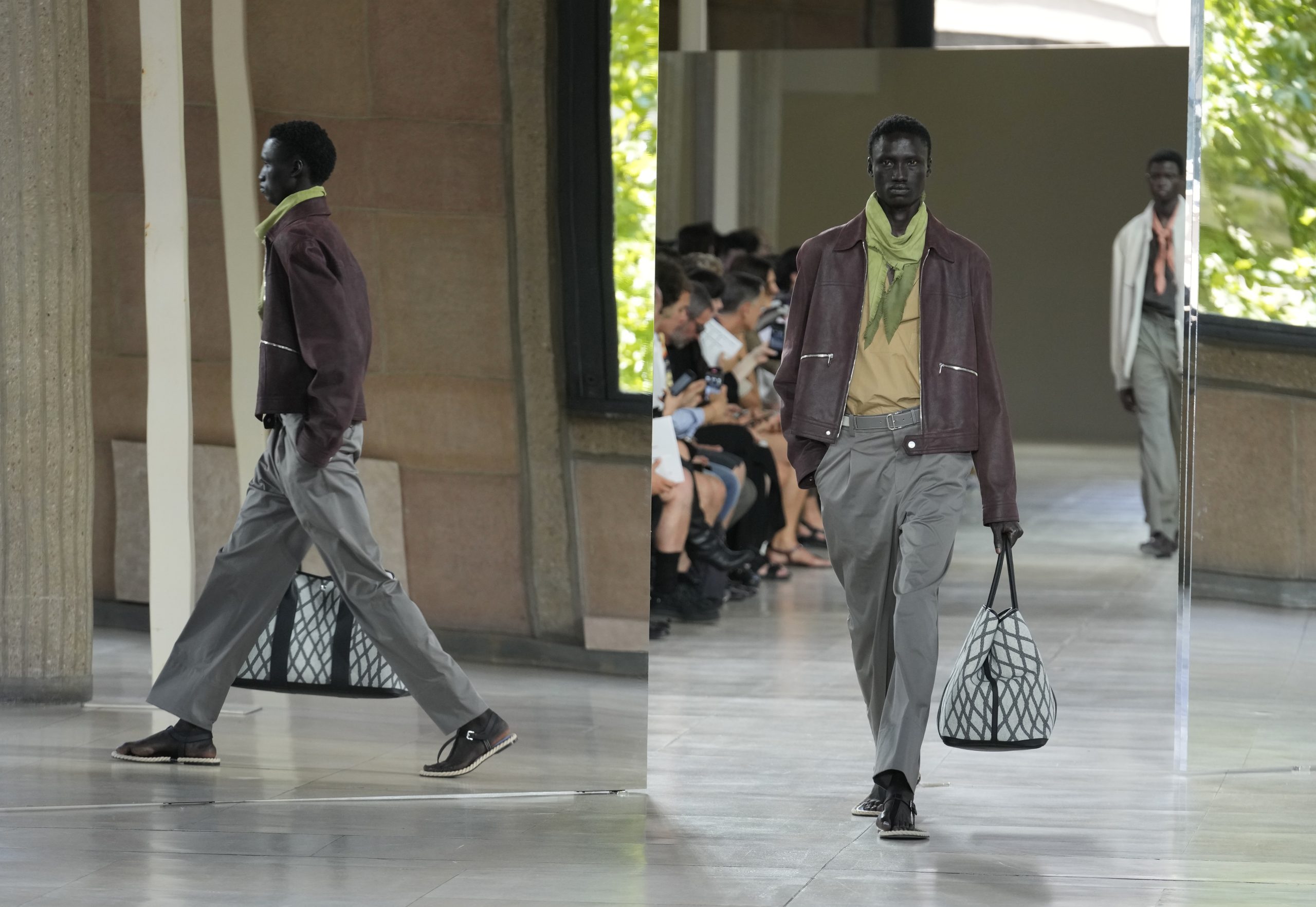 At Hermès, woven leather and quiet confidence set the tone for Paris menswear