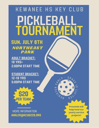 Join the Fun at KHS Key Club Pickleball Tournament Fundraiser on July 6, 2025
