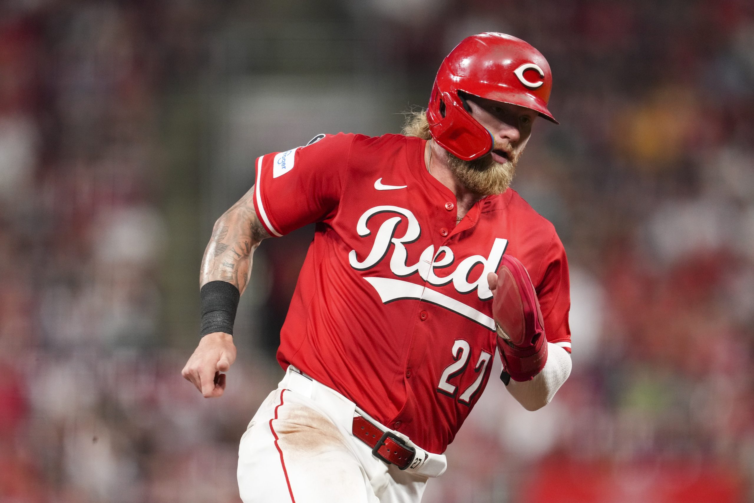 Reds’ Jake Fraley has a partially torn labrum that he will attempt to play through this season